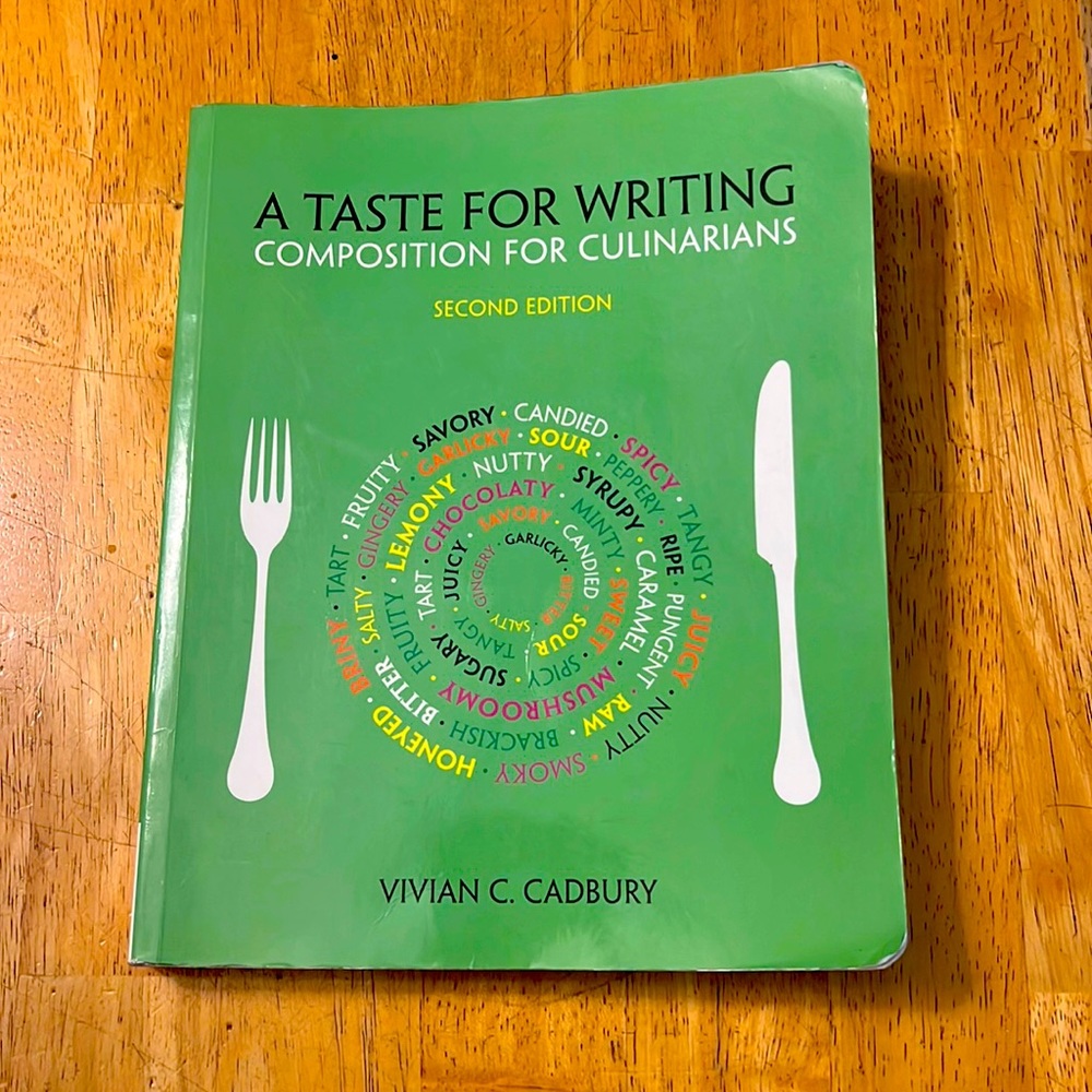 A Taste for Writing by Vivian Cadbury Soft Cover Book